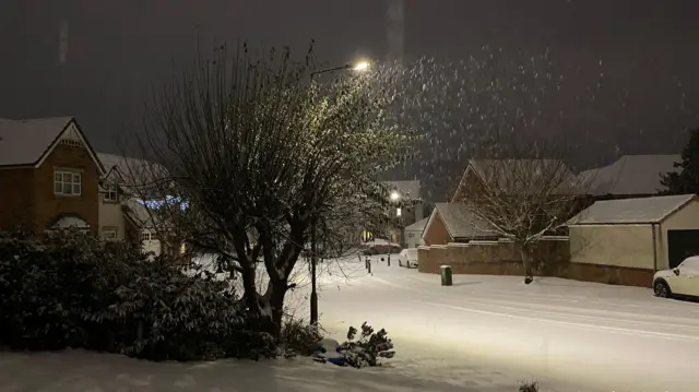 Snowy scene in Stirling