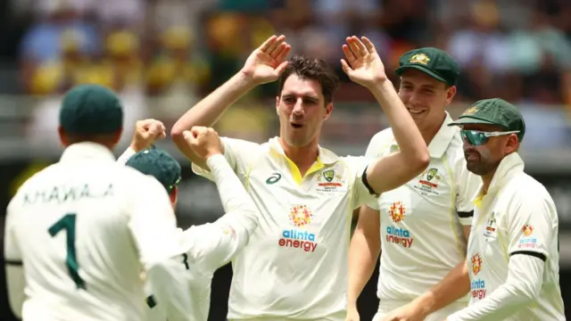 Australia celebrate a wicket