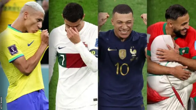 Richarlison, Cristiano Ronaldo, Kylian Mbappe and Sofianne Boufal dancing with his mum