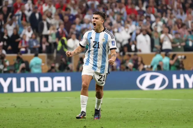 Paolo Dybala celebrates