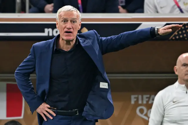 Didier Deschamps directs his France players