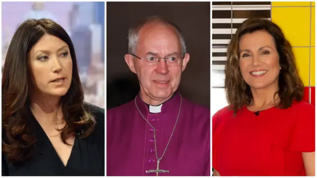 Victoria Newton, Justin Welby and Susanna Reid