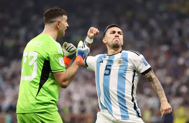 Leandro Paredes celebrates