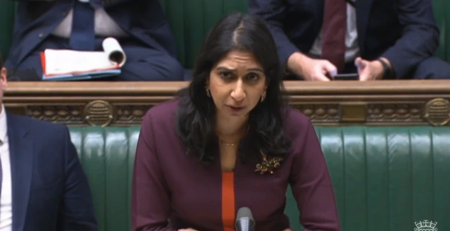 Suella Braverman speaks in the House of Commons