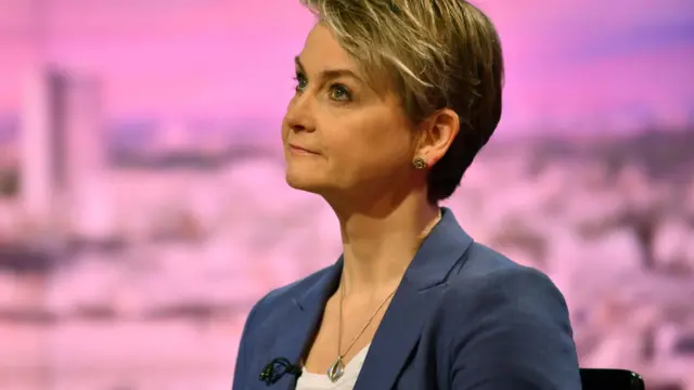 Labour MP Yvette Cooper on the Andrew Marr Show in 2019