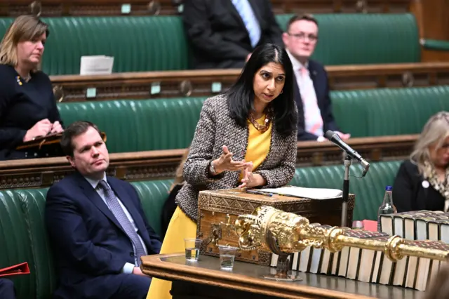 Suella Braverman speaks in the Commons