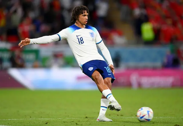 Trent Alexander-Arnold in action for England against Wales at the Fifa 2022 World Cup