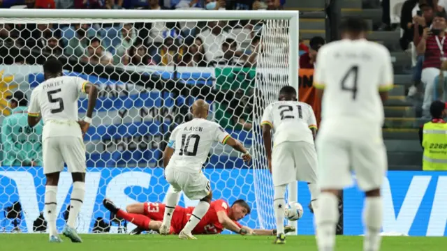 Andre Ayew sees his penalty saved