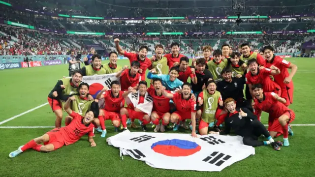 South Korea celebrate