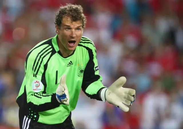 Jens Lehmann of Germany shouts during the UEFA EURO 2008 Semi Final match between Germany and Turkey at St. Jakob-Park on June 25, 2008 in Basel, Switzerland