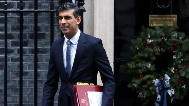 Prime Minister Rishi Sunak outside Number 10 Downing Street