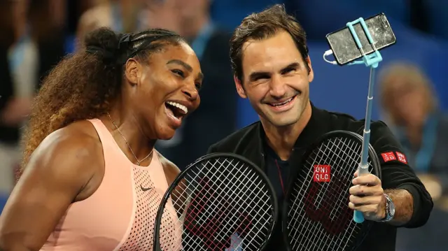 Serena Williams and Roger Federer