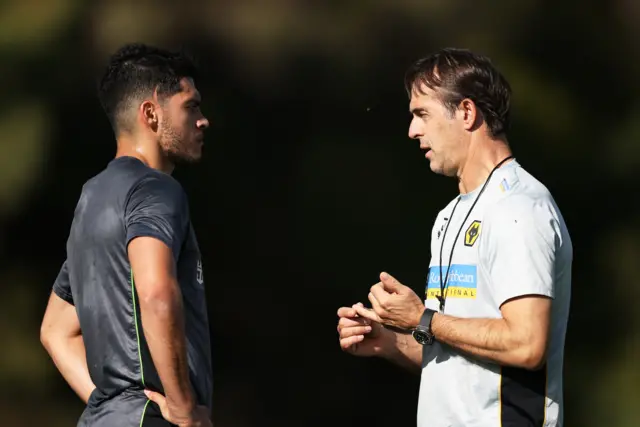 Raul Jimenez and Julen Lopetegui