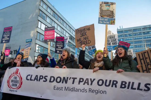 Nurses on the picket line