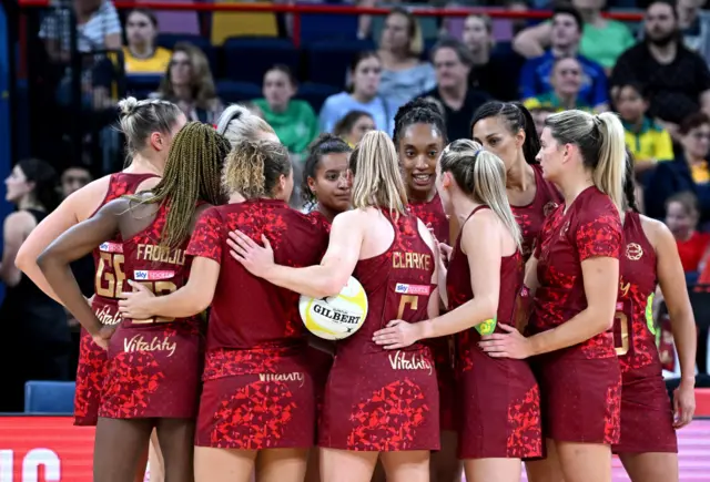 England netball huddle