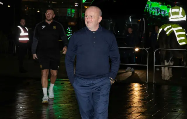 David Martindale arrives at Celtic Park