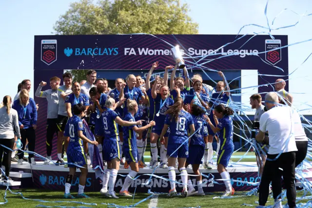 Chelsea celebrate title win