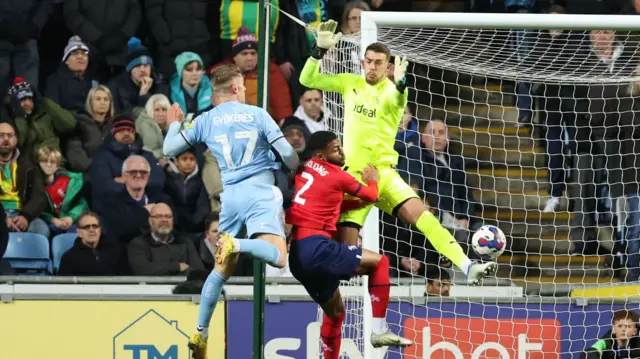 West Brom's Alex Palmer makes a save