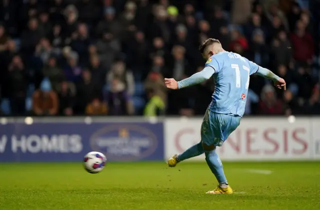 Viktor Gyokeres scores a penalty to beat West Brom