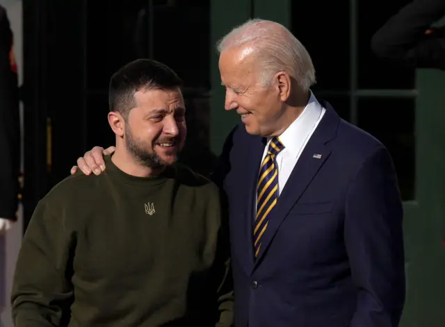 President Joe Biden welcomes President of Ukraine Volodymyr Zelensky to the White House on December 21, 2022