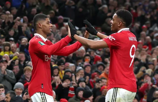 Marcus Rashford and Anthony Martial