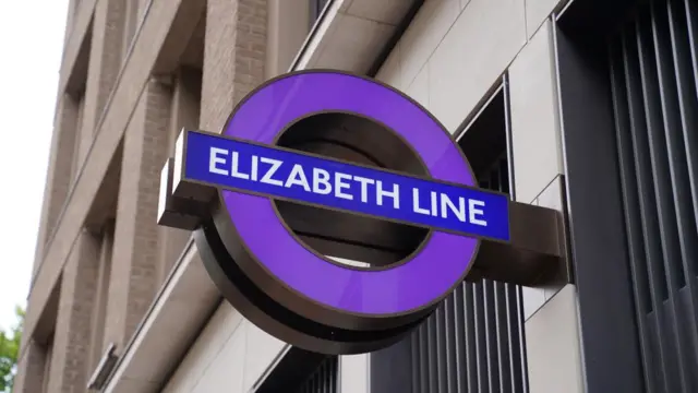 A sign for the Elizabeth Line