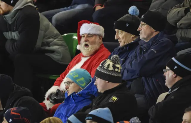 Glasgow fan dressed as Santa