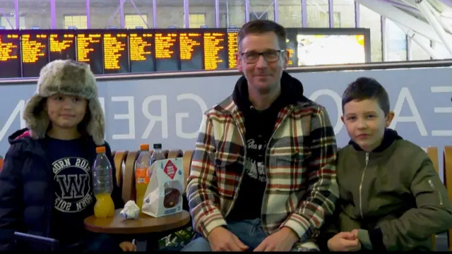 Daniel Stannard with his kids Ethan and Wesley