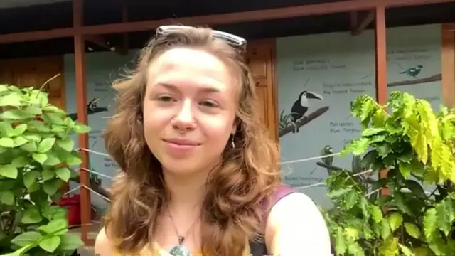 Jasmine O’Donoghue pictured, with plants in the background