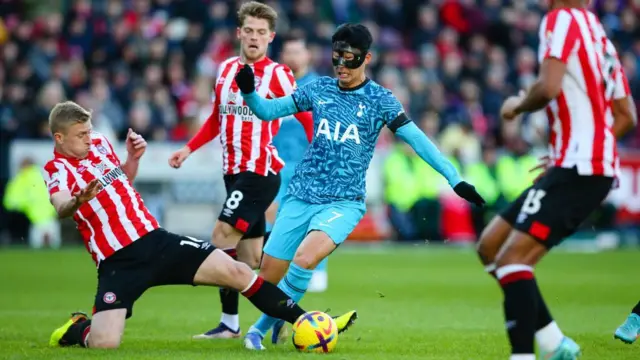 Heung-min Son running with the ball