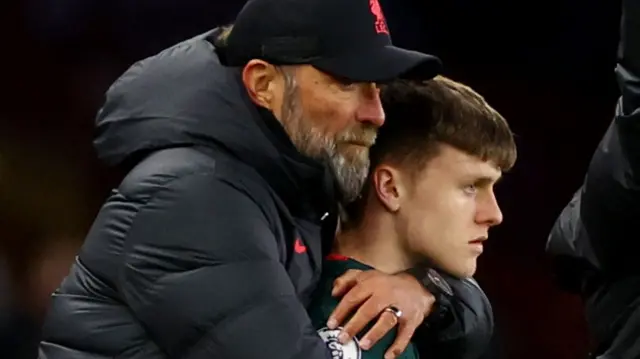 Jurgen Klopp and Ben Doak