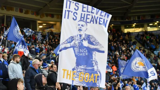 A photo of a Jamie Vardy flag