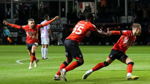 Luton celebrate