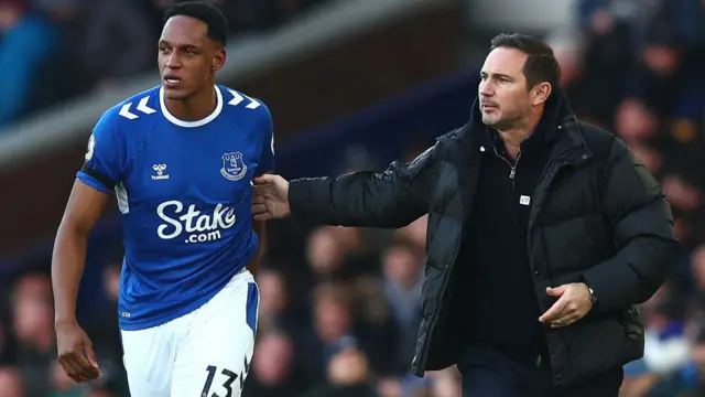 Frank Lampard and Yerry Mina