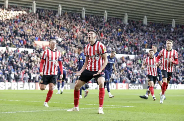 Ross Stewart celebrates his equaliser