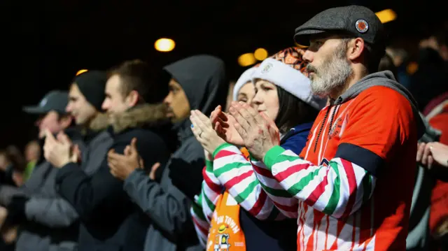 Luton fans applaud