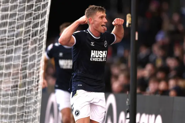 Zian Flemming celebrates his goal at Watford