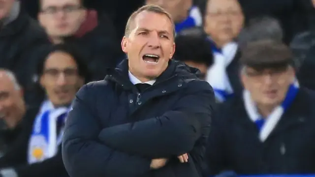 Brendan Rodgers looking frustrated