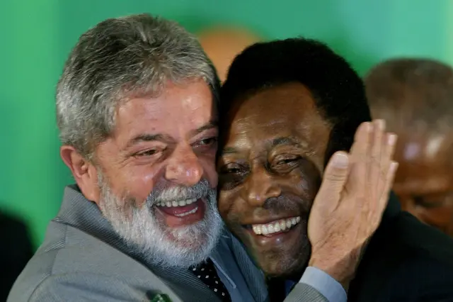 Lula and Pele in 2008