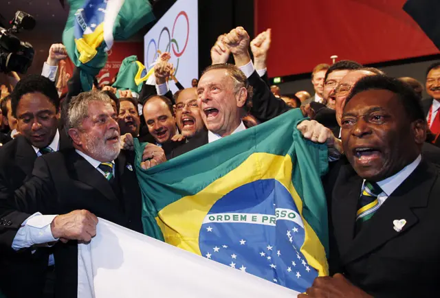 Pele and Lula in 2009