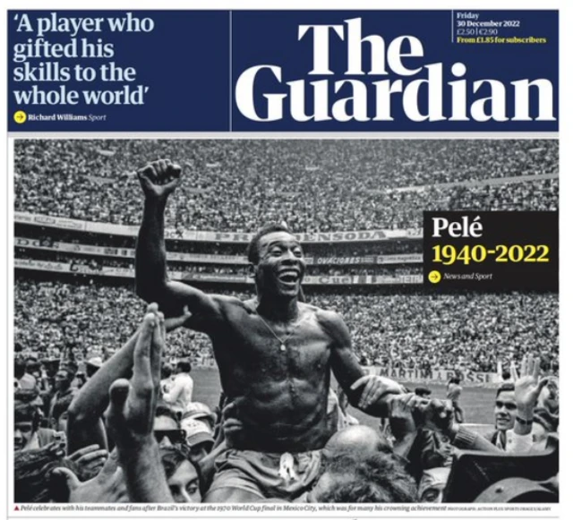 The Guardian's coverage of Pele's death