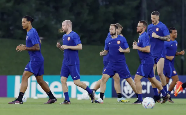 The Netherlands team training at Qatar University