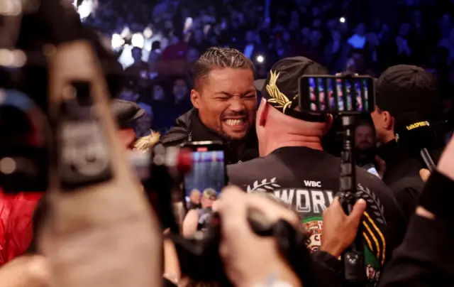 Joe Joyce faces off with Tyson Fury