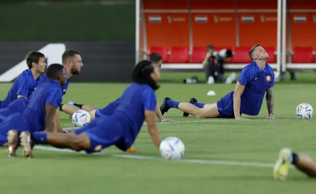 The Netherlands team training at Qatar University