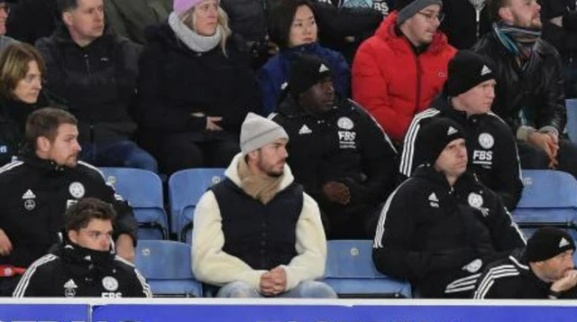 James Maddison watches Leicester v Newcastle