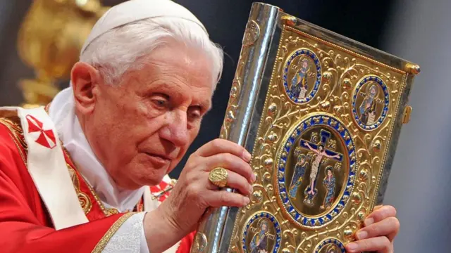 Pope Benedict XVI leads a Mass in 2010