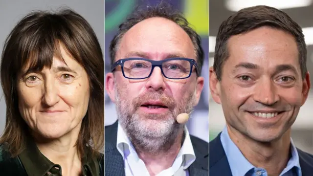 Baroness Kidron, Jimmy Wales and Alex Baldock