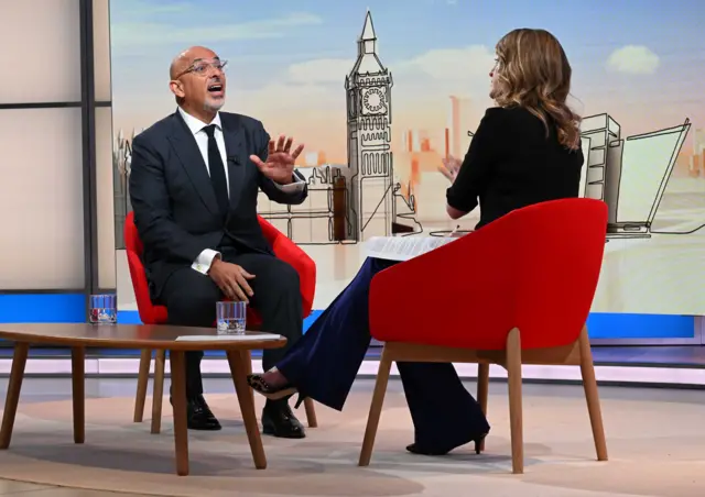 Nadhim Zahawi with Laura Kuenssberg