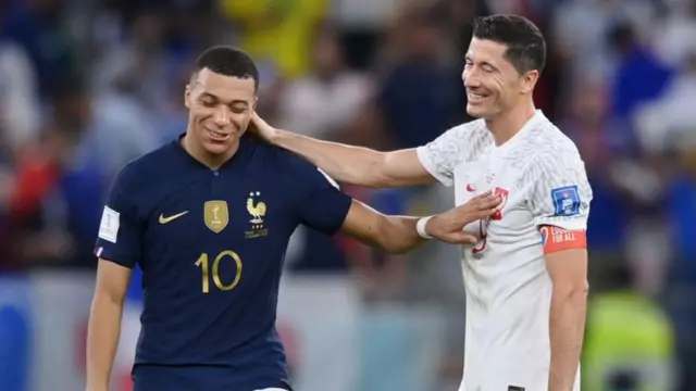 Kylian Mbappe and Robert Lewandowski