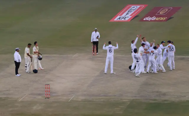 Jack Leach celebrates